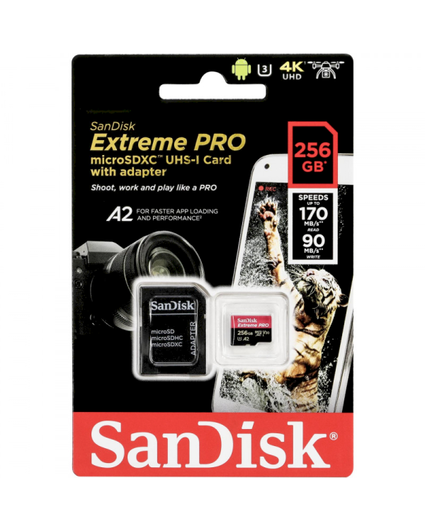 SanDisk Extreme Pro microSDXC 256GB карта памяти (SDSQXCZ-256G-GN6MA)
