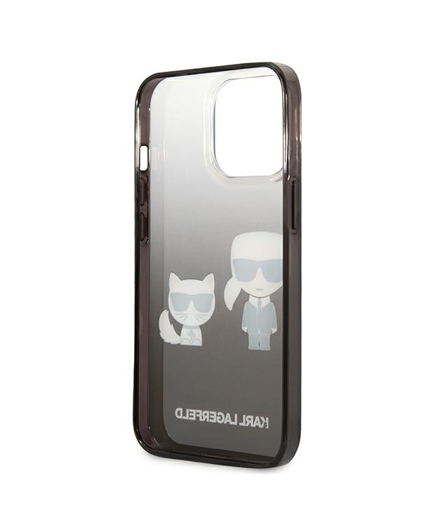 Karl Lagerfeld KLHCP13LTGKCK iPhone 13 Pro | 13 6,1" hardcase czarny|black Gradient Ikonik Karl & Choupette