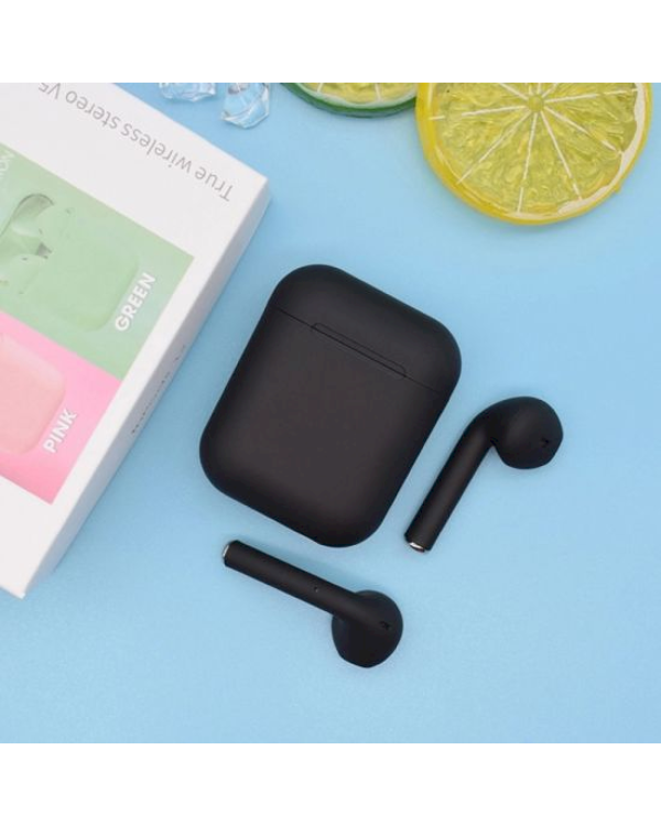 Беспроводные наушники iNpods i12 с микрофоном (черные)