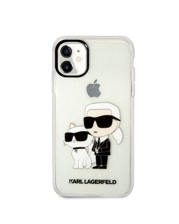 Karl Lagerfeld IML Glitter Karl and Choupette NFT Case для iPhone 11 Прозрачный