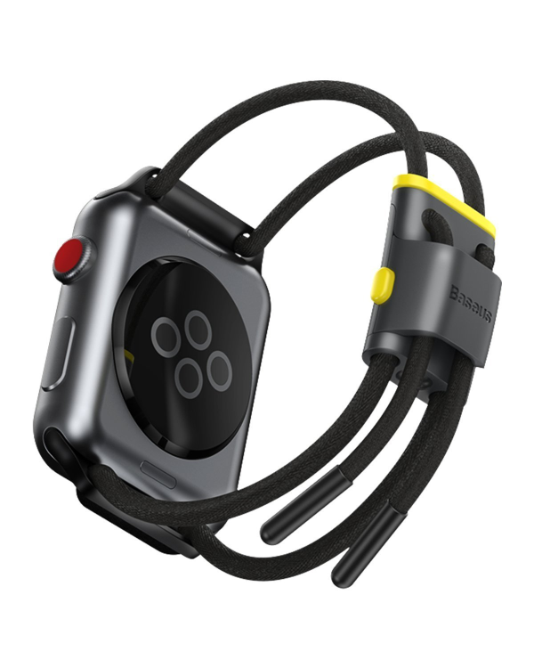 Baseus Регулируемый спортивный ремешок Let`s Go для Apple Watch 3|4|5|6|SE 38|40 мм (LBAPWA4-AGY) Серо-желтый