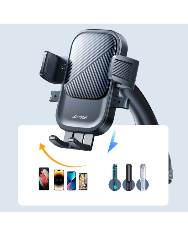 Joyroom JR-OK6 зажимной держатель телефона для стекла - черный