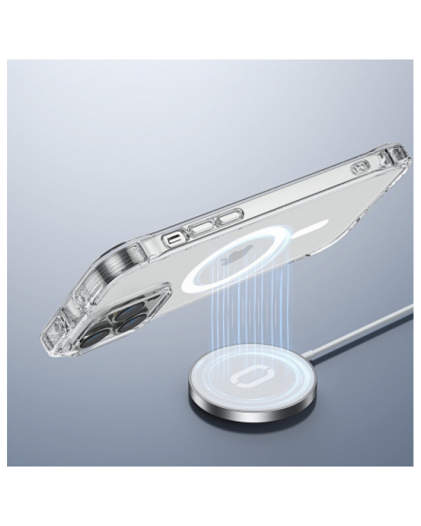 Joyroom JR-14H5 transparent magnetic defender case for Apple iPhone 14 6.1 " with hooks stand (MagSafe Compatible)