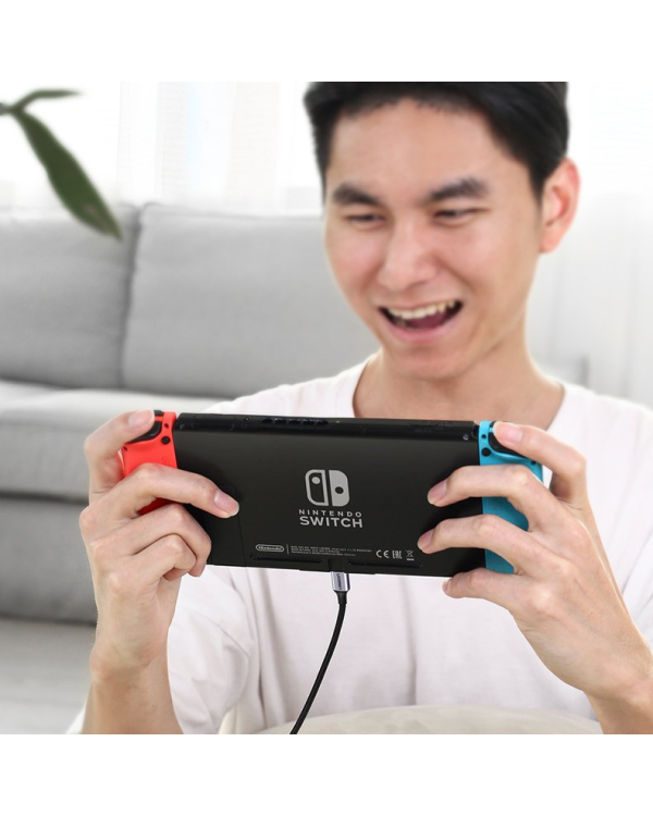 Ugreen angled cable USB Type C - USB Type C Power Delivery 60 W 20 V 3 A 1 m black-gray cable (US255 50123)