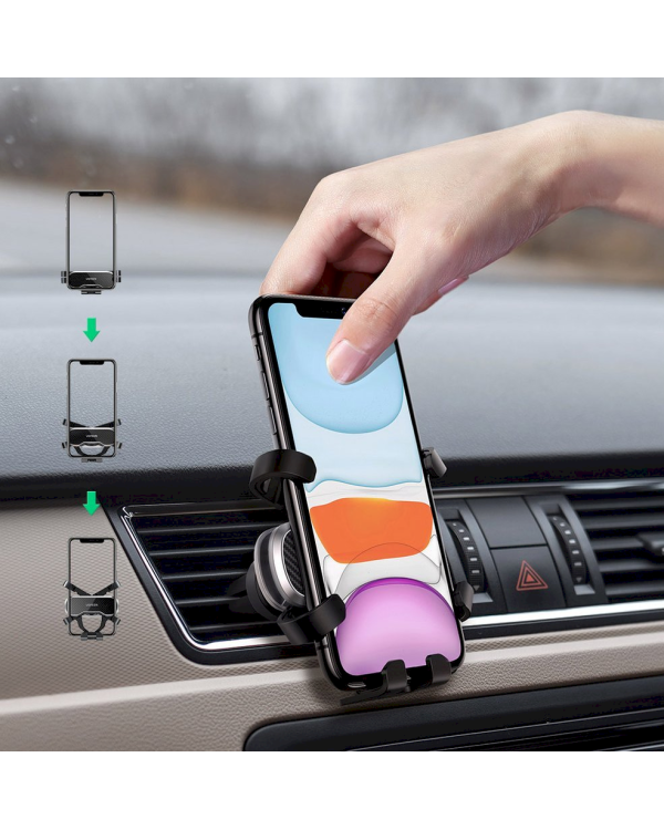 Ugreen Gravity Drive Air Vent Car Mount Phone Holder black (80871)