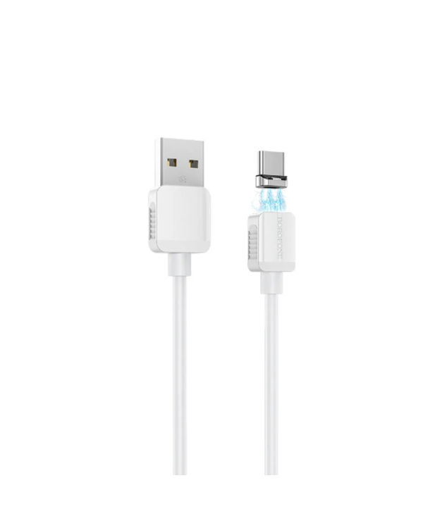 Кабель Borofone Magnetic BX57 USB-C 100см белый