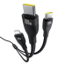 Baseus Flash Series 3 3in1 cable 100W USB-C - USB-C+USB-C+ Lightning 1.5m + 3 x 0.25 m - black