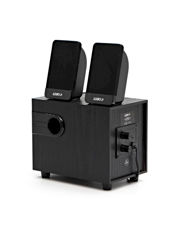 Мультимедийные колонки Logo с сабвуфером 3.5mm / USB / 8W черные