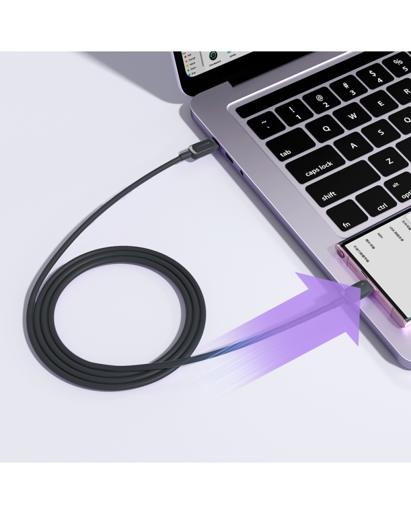 USB C - Кабель USB C 100 Вт 1,2 м Joyroom S-CC100A14 - Черный