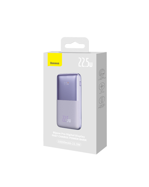 Baseus Bipow Pro powerbank 10000mAh 22.5W + USB 3A cable 0.3m purple (PPBD040005)