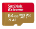 Memory card SanDisk Extreme microSDXC 64GB 160/60 MB/s A2 C10 V30 (SDSQXA2-064G-GN6AA)