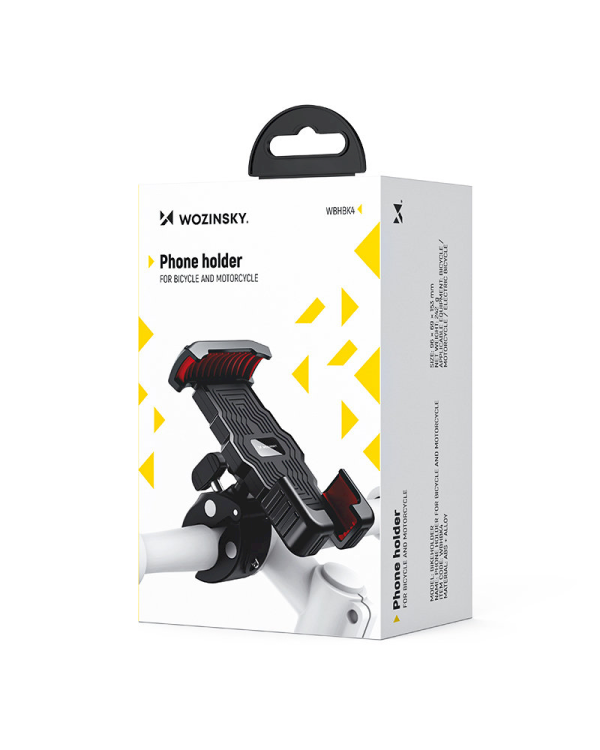 Wozinsky metal bicycle smartphone holder for handlebar black (WBHBK4)