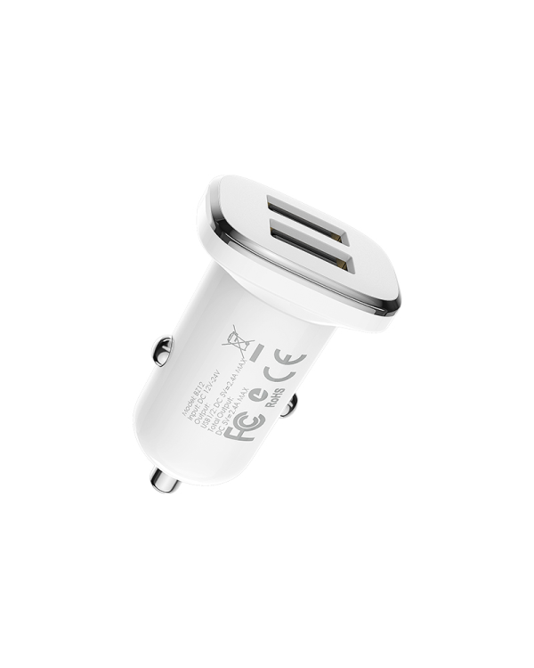 Borofone Car charger BZ12 Lasting Power - 2xUSB - 2,4A white