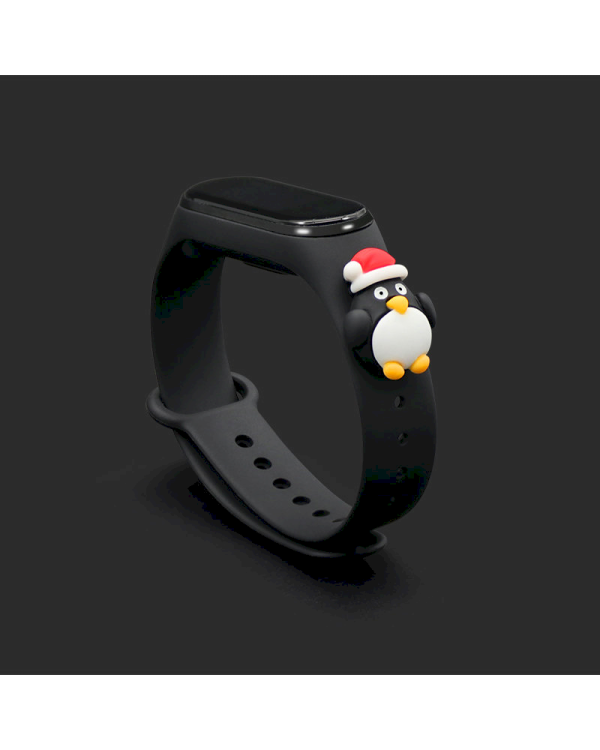 Fusion Xmas Penguin ремешок для часов Xiaomi Mi Band 5 / Mi Band 6 черный