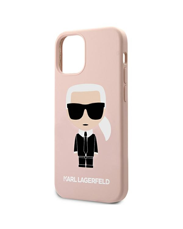 Karl Lagerfeld KLHCP12SSLFKPI iPhone 12 mini 5,4" hardcase jasnoróżowy|light pink Silicone Iconic