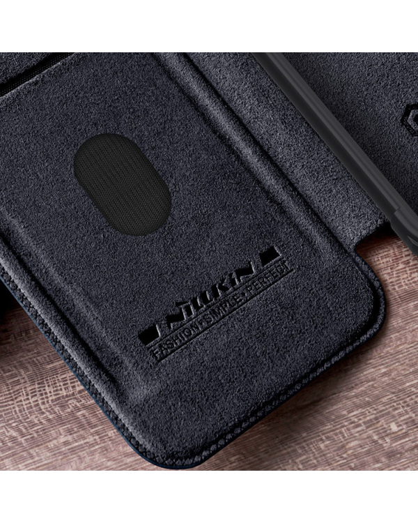 Nillkin Qin Pro Leather Flip Camera Cover Case for iPhone 15 Pro - Black