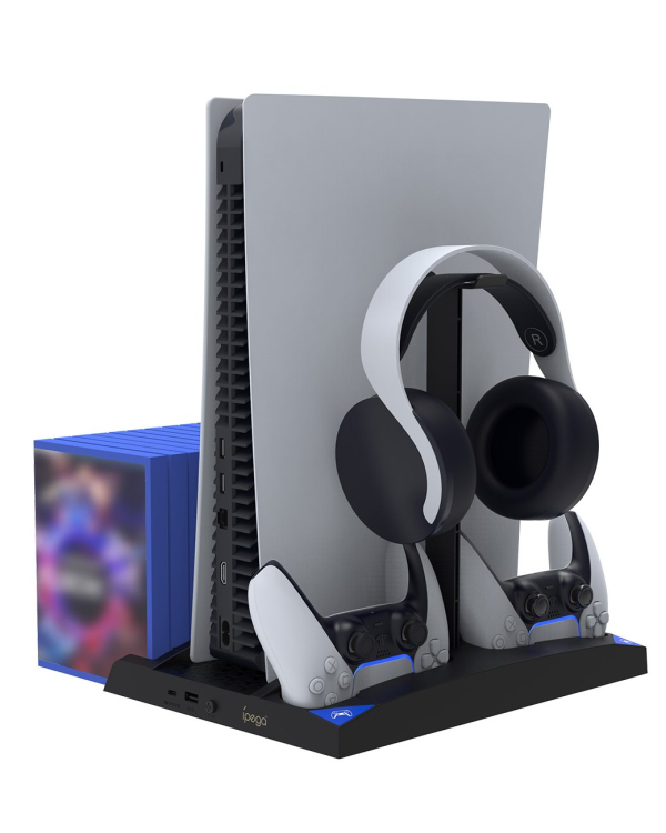 iPega P5013 Charger and Cooling Station for PS5 and PS5 Controller Black