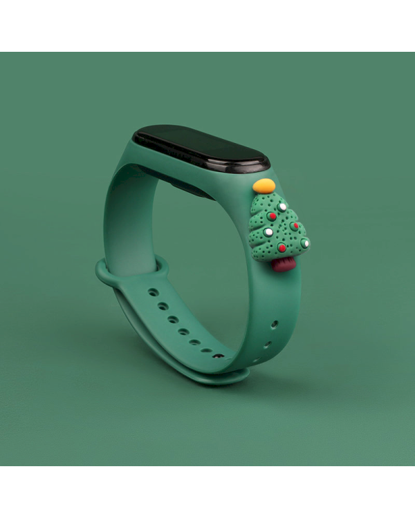 Fusion Xmas Christmas Tree 2 ремешок для часов Xiaomi Mi Band 5 / Mi Band 6 зеленый