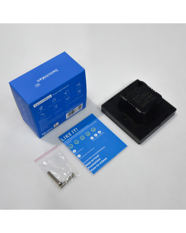 Sonoff умный 2-канальный Wi-Fi настенный выключатель черный (M5-2C-86)