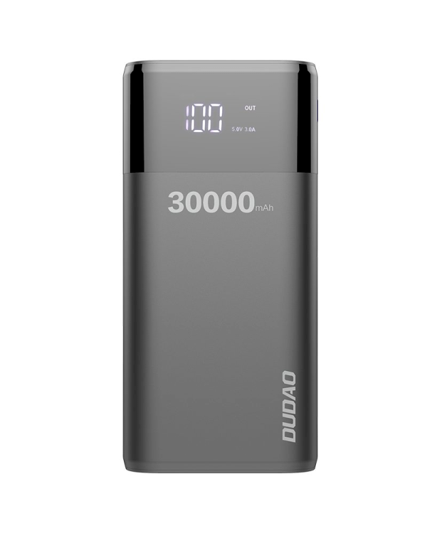 Dudao power bank 4x USB 30000mAh with LCD 4A black (K8Max black)