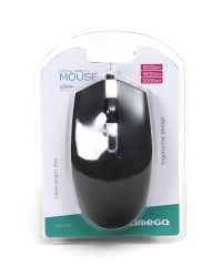 Оптическая компьютерная мышь Omega OM0550B 1200 DPI / USB / черная