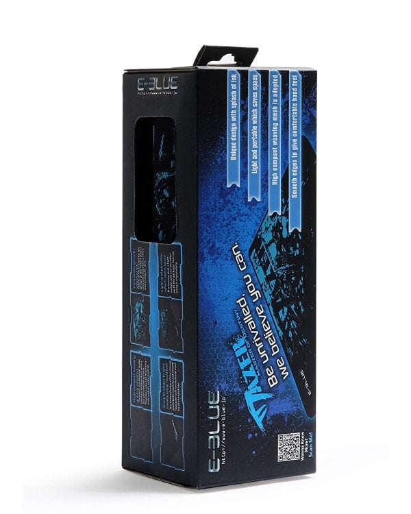 Игровой коврик для мыши E-Blue Mazer Marface S черный / синий (280x225 мм)