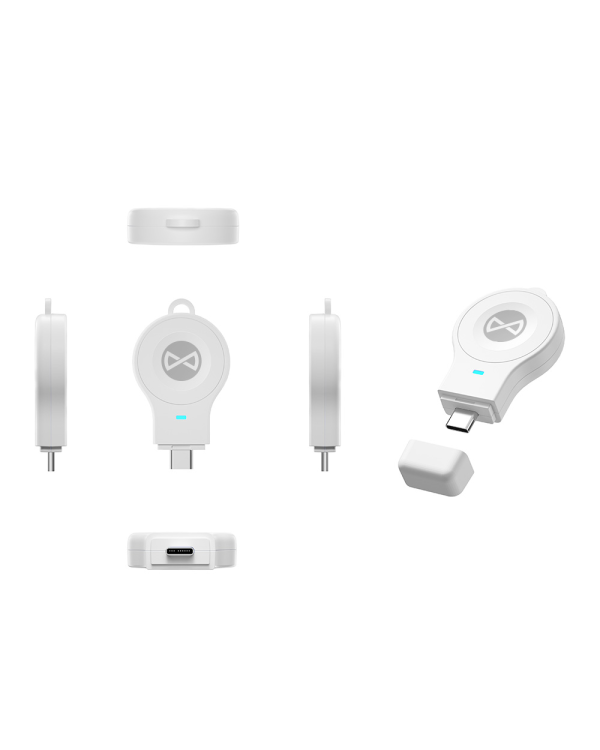 Forever MACS-100 magnetic wireless charging station with power bank white 5in1