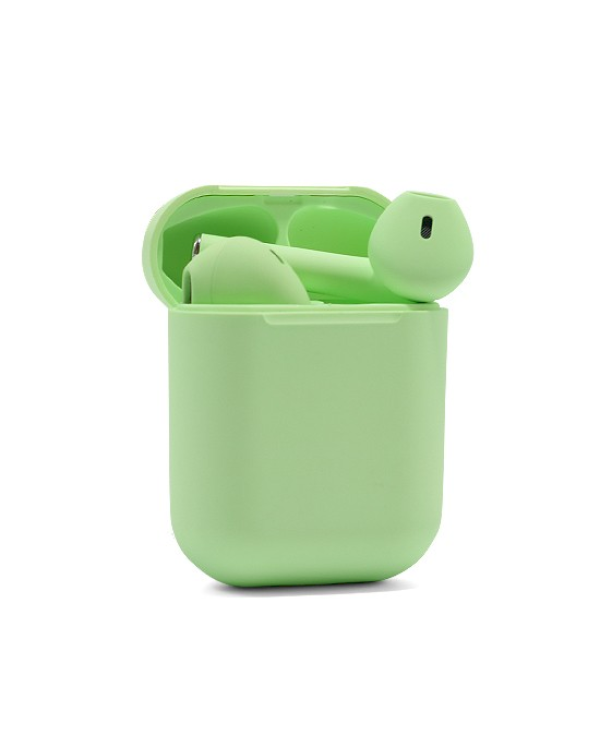 Беспроводные наушники iNpods i12 с микрофоном (зеленые)