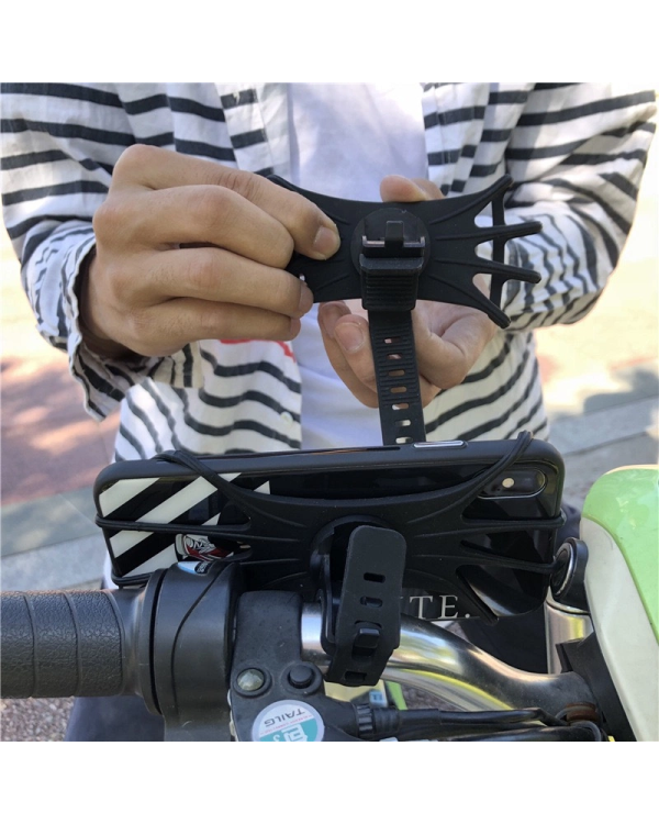 Swivel silicone bike holder - black