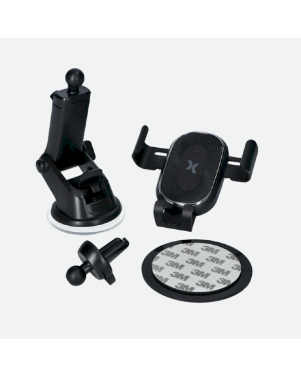 MaxCom Универсальный Держатель C Беспроводной Зарядкой Черный