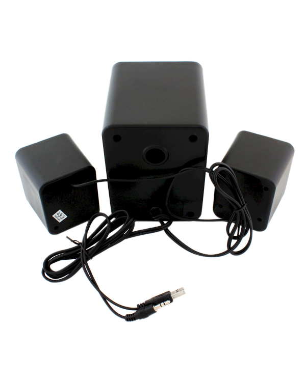 Мультимедийные колонки Goodbuy с сабвуфером 3,5 мм / USB, черные