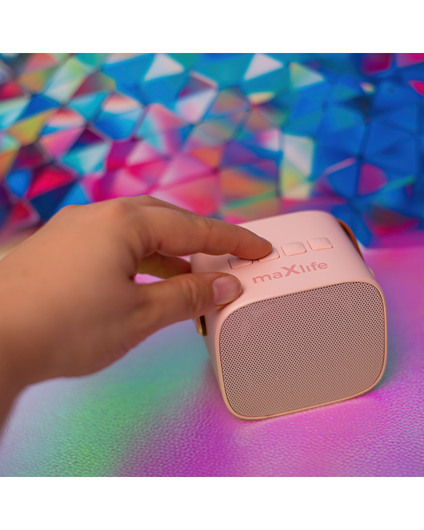 Караоке-колонка Maxlife Bluetooth MXKS-100 розовая