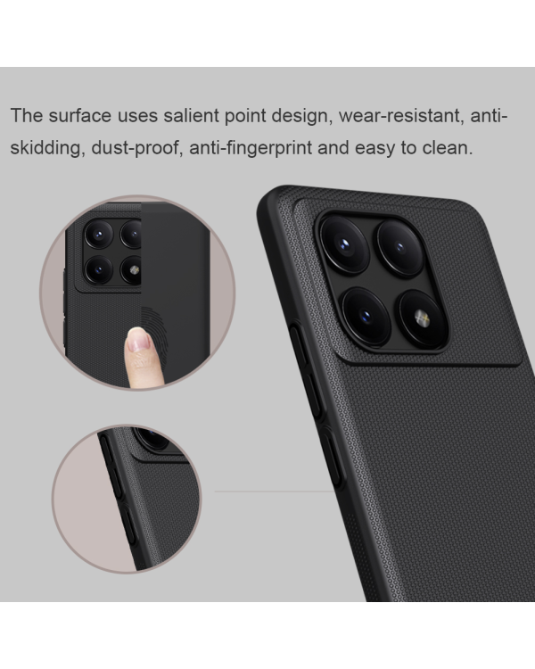 Nillkin Super Frosted Back Cover for Poco X6 Pro 5G Black