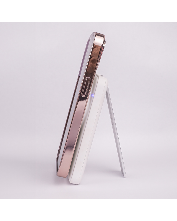 Forever MACS-100 magnetic wireless charging station with power bank white 5in1