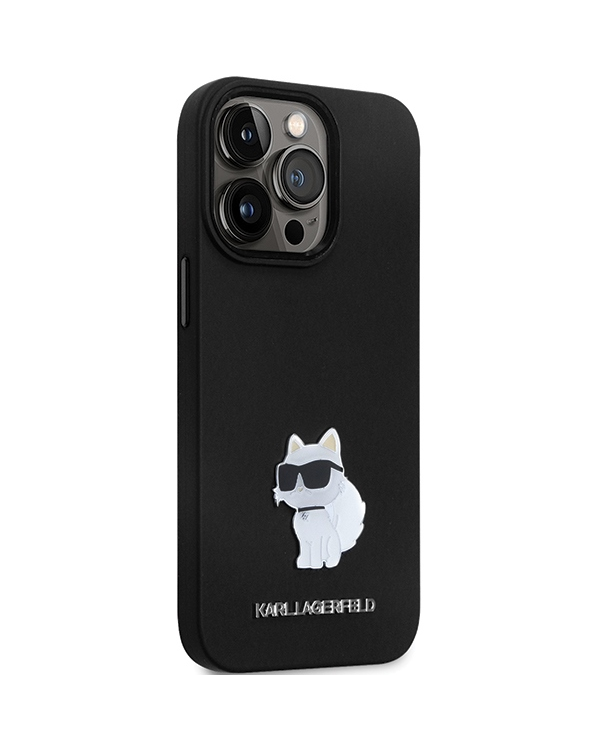 Karl Lagerfeld KLHCP13LSMHCNPK iPhone 13 Pro | 13 6.1" czarny|black hardcase Silicone C Metal Pin
