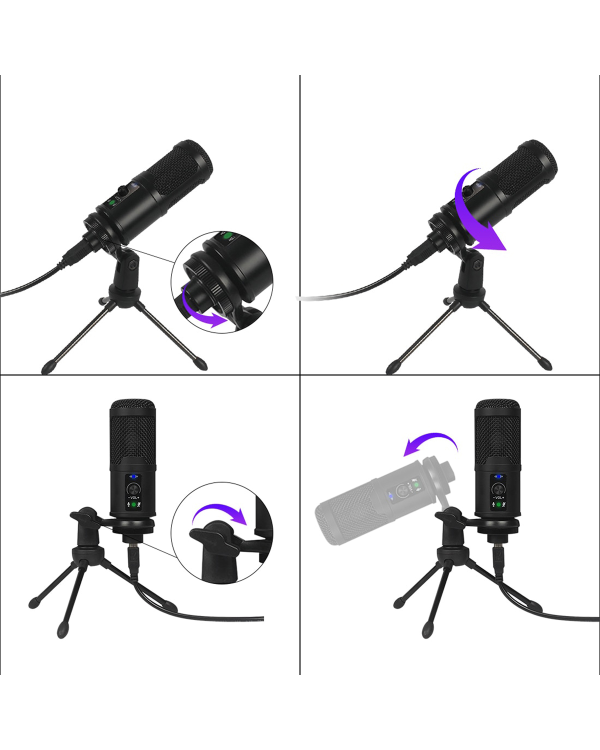 Микрофон Varr VGMTB2 для игр | подкастов | стримов черный + поп-фильтр