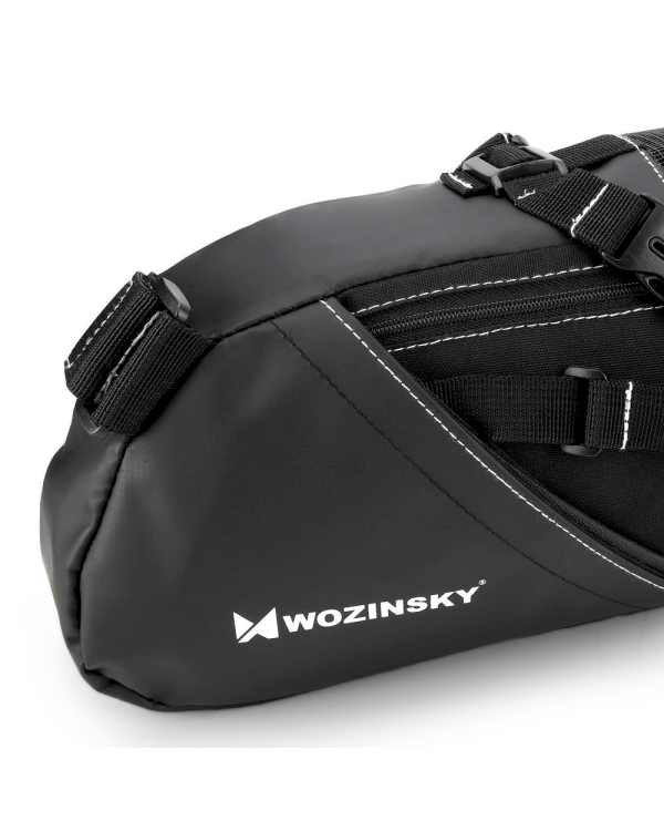 Wozinsky large roomy bicycle bag under the saddle 12 L black (WBB9BK)