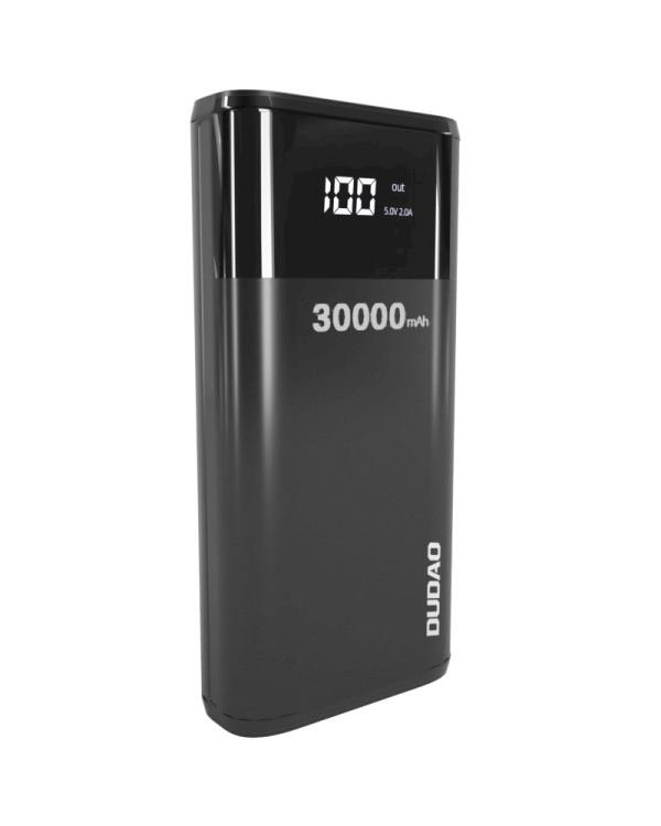 Dudao power bank 4x USB 30000mAh with LCD 4A black (K8Max black)