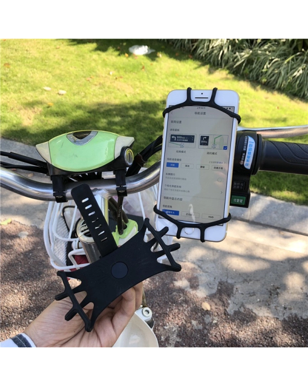 Swivel silicone bike holder - black