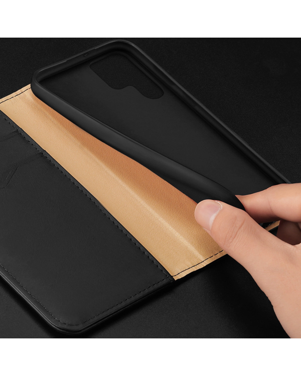 Dux Ducis Hivo case Samsung Galaxy S23+ flip cover wallet stand RFID blocking brown