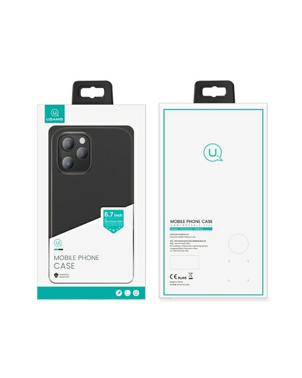 USAMS Etui Gentle iPhone 12 Pro Max 6,7" czarny|black IP12PMQR01 (US-BH610)