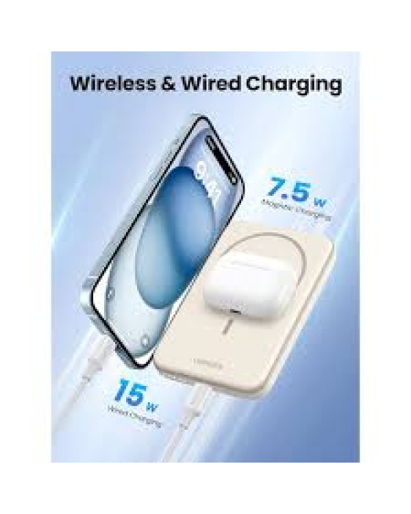 UGREEN 5000mAh Magnetic Wireless Power Bank Beige