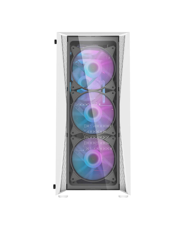 Компьютерный корпус Darkflash DK352 Plus с 4 вентиляторами (черно-белый)