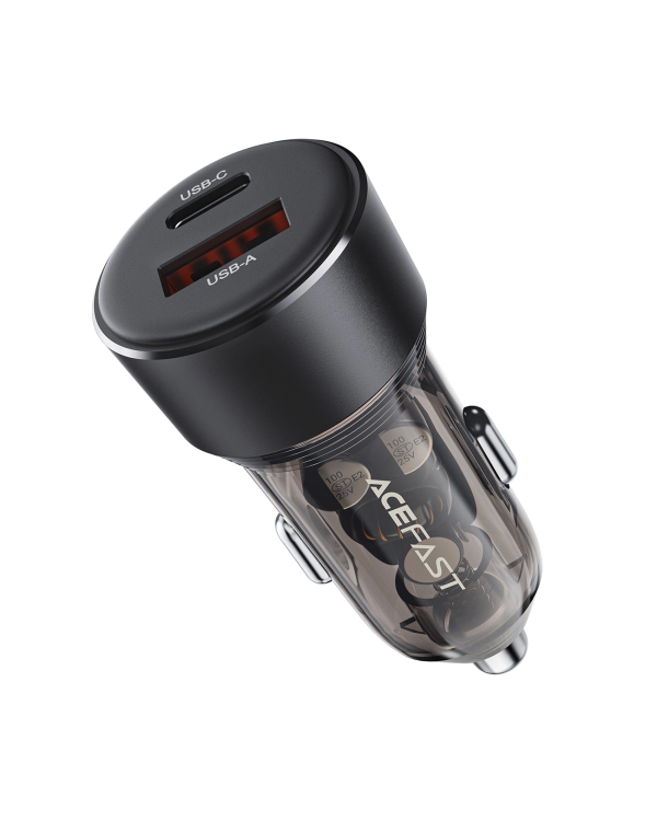 Автомобильное зарядное устройство Acefast B12 60 Вт USB-A | USB-C - черный