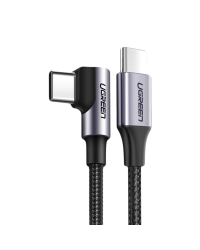 Ugreen angled cable USB Type C - USB Type C Power Delivery 60 W 20 V 3 A 1 m black-gray cable (US255 50123)
