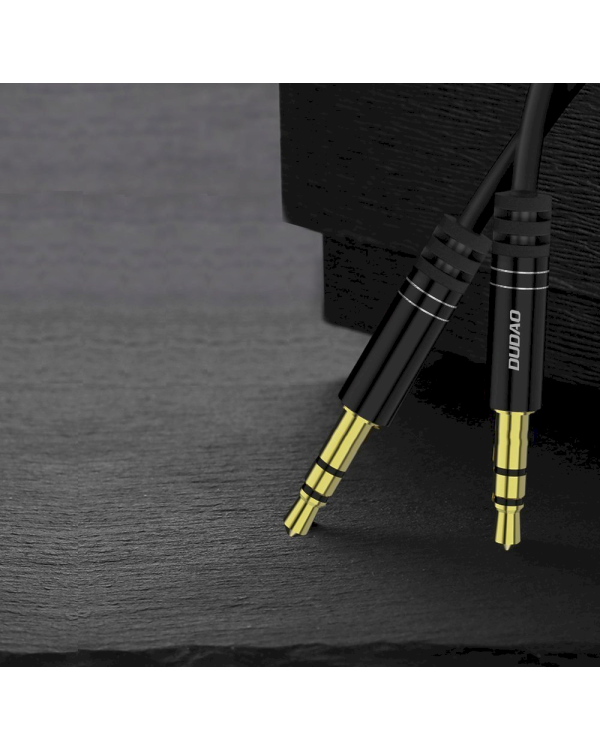 Dudao long extensible AUX mini jack 3.5mm cable spring ~ 170cm black (L12 black)