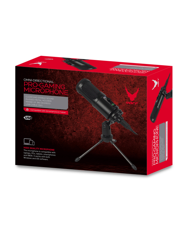 Микрофон Varr VGMTB2 для игр | подкастов | стримов черный + поп-фильтр