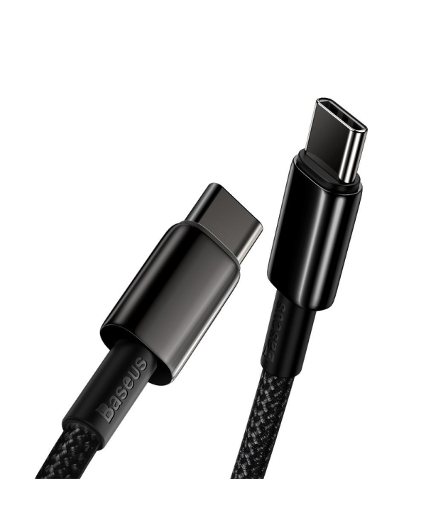 Кабель Baseus Tungsten Gold Type-C - Type-C | 100 Вт | 2 м | черный