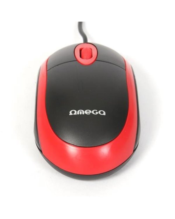 Omega OM06VR Стандартная Мышь для компьютера | 1200 DPI | USB | Kрасный