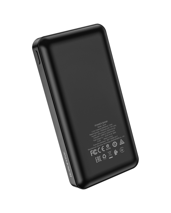 Borofone Power Bank 20000mAh BJ3A Minimalist - 2xUSB - black